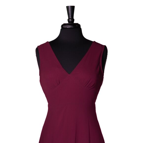 BHLDN Anthropologie Womens Maxi Dress Burgundy Bridesmaid Formal Evening Gown XS - Picture 4 of 8